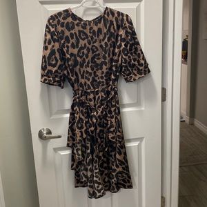 Leopard Print High-low SHEIN Top